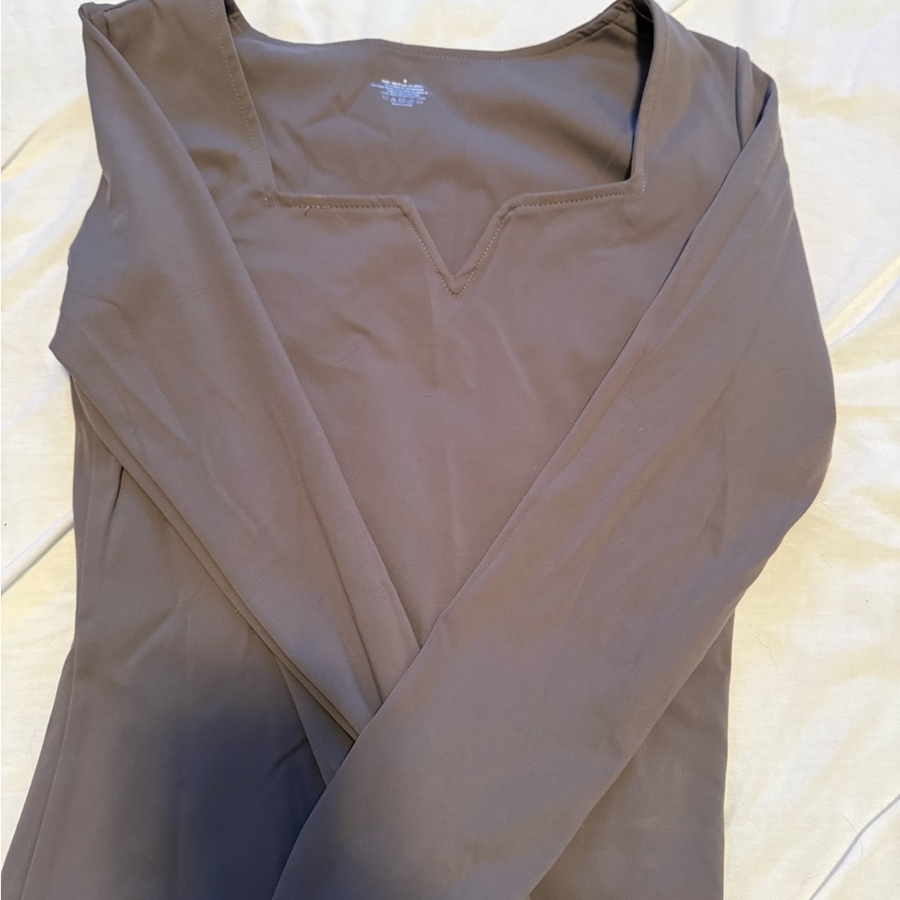 Grey Long Sleeve Bodysuit